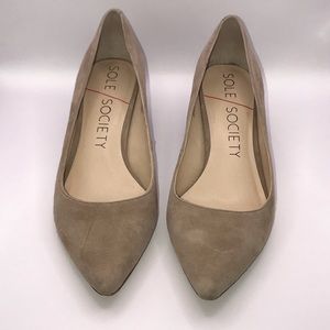 Sole Society suede leather heels. Tan. Size 9.5M (ii)